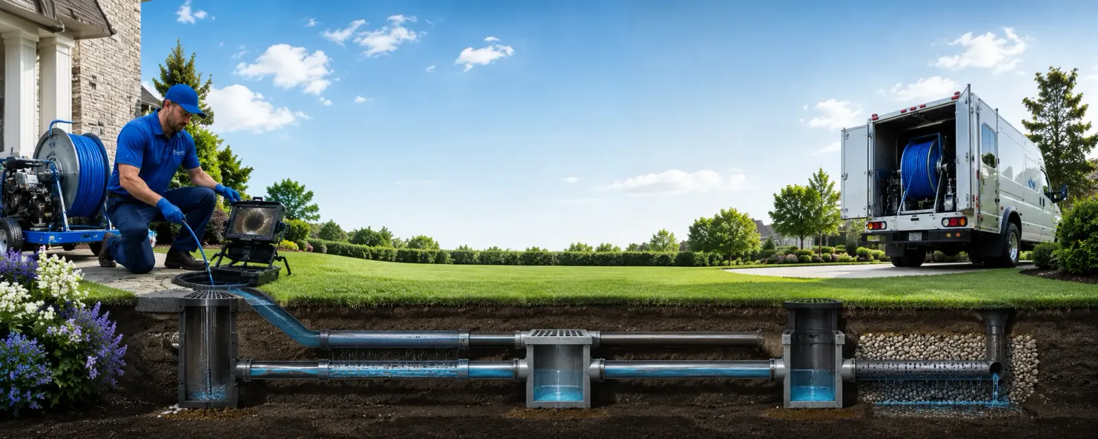Outdoor drain cleaning information for Shortsville, NY